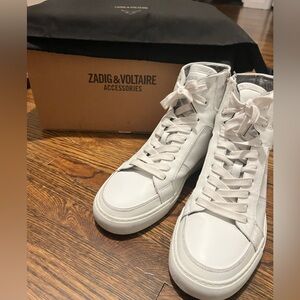 Zadig & Voltaire White High-Top Sneakers